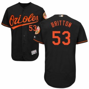 Men\'s Majestic Baltimore Orioles #53 Zach Britton Black Flexbase Authentic Collection MLB Jersey