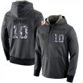 NFL Mens Nike Houston Texans #10 DeAndre Hopkins Stitched Black Anthracite Salute to Service Player Performance Hoodie