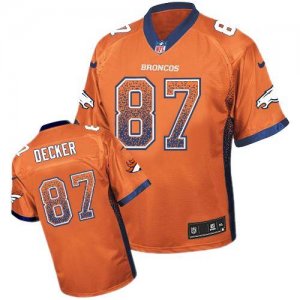 Nike Denver Broncos #87 Eric Decker Orange Jersey(Elite Drift Fashion)