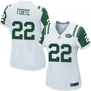 Women Nike New York Jets #22 Matt Forte White Stitched NFL Elite Jersey