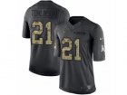 Mens Nike New York Jets #21 LaDainian Tomlinson Limited Black 2016 Salute to Service NFL Jersey