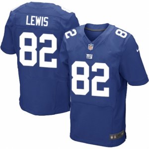 Mens Nike New York Giants #82 Roger Lewis Elite Royal Blue Team Color NFL Jersey