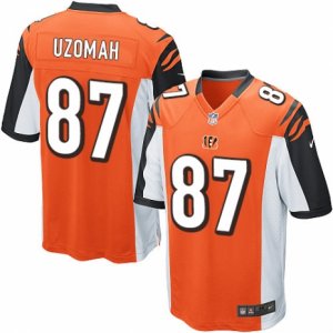 Mens Nike Cincinnati Bengals #87 C.J. Uzomah Game Orange Alternate NFL Jersey