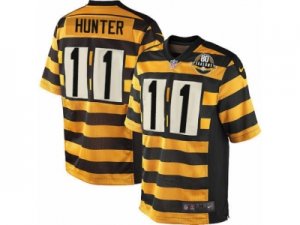 Mens Nike Pittsburgh Steelers #11 Justin Hunter Limited Yellow Black Alternate 80TH Anniversary Throwback NFL Jersey