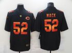 Mens Chicago Bears #52 Khalil Mack Black Red Orange Stripe Vapor
