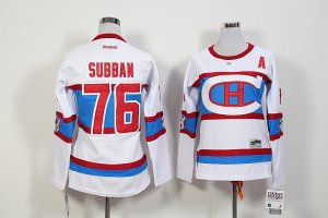 women Montreal Canadiens #76 P.K Subban White 2016 Winter Classic Stitched NHL Jersey