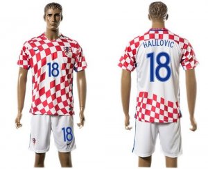 Croatia #18 Halilovic Home Soccer Country Jersey