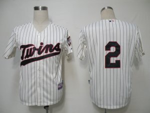 mlb minnesota twins #2 span cream(blue strip)