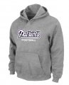 New England Patriots Authentic font Pullover Hoodie Grey
