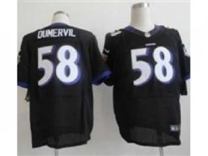 Nike NFL Baltimore Ravens #58 Elvis Dumervil Black Jerseys(Elite)