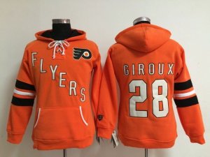 NHL Philadelphia Flyers #28 Claude Giroux Orange jerseys (pullover hooded sweatshirt)