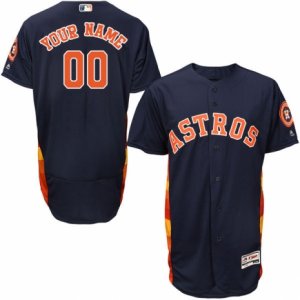 Mens Majestic Houston Astros Customized Navy Blue Flexbase Authentic Collection MLB Jersey