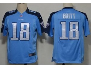 Nike NFL Tennessee Titans #18 Britt Light Blue Game Jerseys