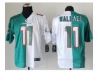 Nike jerseys miami dolphins #11 mike wallace white-green[Elite split]