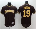 MLB Men San Diego Padres #19 Tony Gwynn Brown Flexbase Authentic Collection Stitched Baseball Jersey