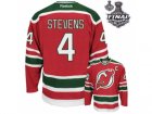 NHL New Jersey Devils 4 Scott Stevens Red-Green 2012 Stanley Cup Finals Hockey Jersey