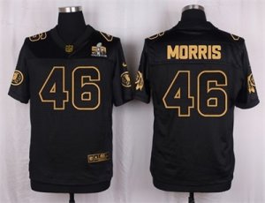 Nike Washington Redskins #46 Alfred Morris Black Pro Line Gold Collection Jersey(Elite)