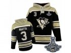 Mens Old Time Hockey Pittsburgh Penguins #3 Olli Maatta Premier Black Sawyer Hooded Sweatshirt 2017 Stanley Cup Champions