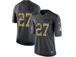 Mens Nike Houston Texans #27 Jose Altuve Limited Black 2016 Salute to Service NFL Jersey