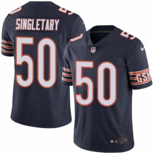 Mens Nike Chicago Bears #50 Mike Singletary Limited Navy Blue Rush NFL Jersey