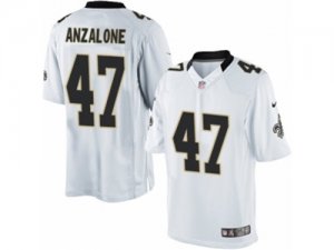 Mens Nike New Orleans Saints #47 Alex Anzalone Limited White NFL Jersey