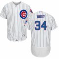 Men's Majestic Chicago Cubs #34 Kerry Wood White Flexbase Authentic Collection MLB Jersey