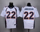 Nike Denver Broncos #22 ANDERSON white jerseys(Elite)