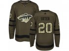 Youth Adidas Minnesota Wild #20 Ryan Suter Green Salute to Service Stitched NHL Jersey