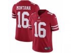 Mens Nike San Francisco 49ers #16 Joe Montana Vapor Untouchable Limited Red Team Color NFL Jersey