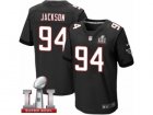 Mens Nike Atlanta Falcons #94 Tyson Jackson Elite Black Alternate Super Bowl LI 51 NFL Jersey