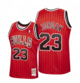 Bulls 23 Michael Jordan Red Hardwood Classics Jersey