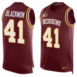 Mens Nike Washington Redskins #41 Will Blackmon Limited Red Player Name & Number Tank Top NFL Jersey