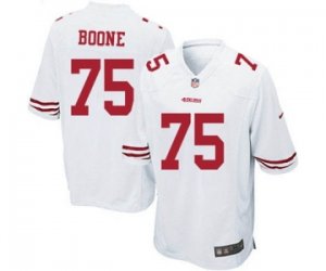 Men\'s Nike San Francisco 49ers #75 Alex Boone Game White NFL Jersey