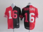 Nike NFL San Francisco 49ers #16 joe Montana red-black jerseys[Elite split]