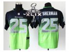 2015 Super Bowl XLIX Nike jerseys seattle seahawks #25 sherman blue-green[Elite II drift fashion]