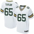 Mens Nike Green Bay Packers #65 Lane Taylor Elite White NFL Jersey