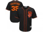 San Francisco Giants #35 Brandon Crawford Black Alternate 2017 Cool Base Jersey