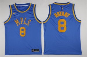 Lakers #8 Kobe Bryant Blue MPLS. Throwback Swingman Jersey