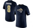 Nike St. Louis Rams Sam Bradford Name & Number T-Shirt Blue