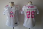 women nfl buffalo bills #28 spiller whhite[breast cancer awareness]