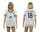 Women Germany #18 Klinsmann White Home Soccer Country Jersey