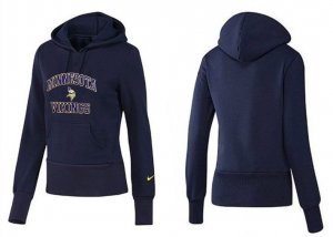 Women Minnesota Vikings Logo Pullover Hoodie-007