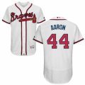 Men's Majestic Atlanta Braves #44 Hank Aaron White Flexbase Authentic Collection MLB Jersey