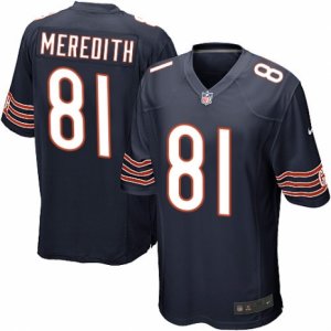 Men\'s Nike Chicago Bears #81 Cameron Meredith Game Navy Blue Team Color NFL Jersey