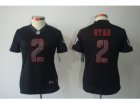 Nike Women NFL Atlanta Falcons #2 Matt Ryan Black Jerseys(Impact Limited)