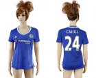 Womens Chelsea #24 Cahill Home Soccer Club Jersey