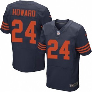 Men\'s Nike Chicago Bears #24 Jordan Howard Elite Navy Blue 1940s Throwback Alternate NFL Jersey