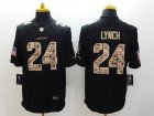 Nike Seattle Seahawks #24 Marshawn Lynch black Salute to Service Jerseys(Limited)