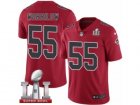 Youth Nike Atlanta Falcons #55 Paul Worrilow Limited Red Rush Super Bowl LI 51 NFL Jersey