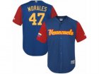 Mens Venezuela Baseball Majestic #47 Franklin Morales Royal Blue 2017 World Baseball Classic Replica Team Jersey